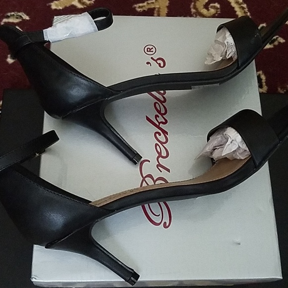 Black leather strap sandals - Picture 3 of 4